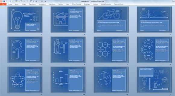 Blueprint Templates for Microsoft PowerPoint Presentations