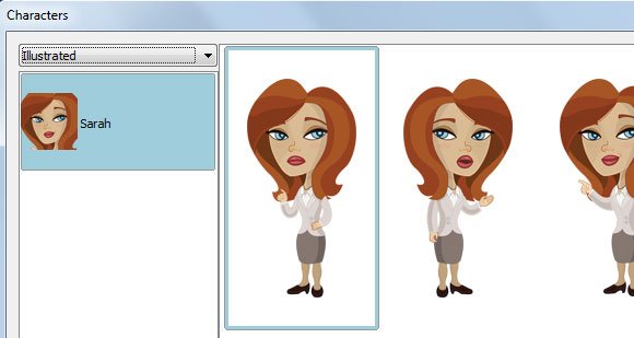 Add Real Characters  in PowerPoint  using Adobe Presenter 8