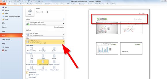 creating a powerpoint handouts template with a company logo