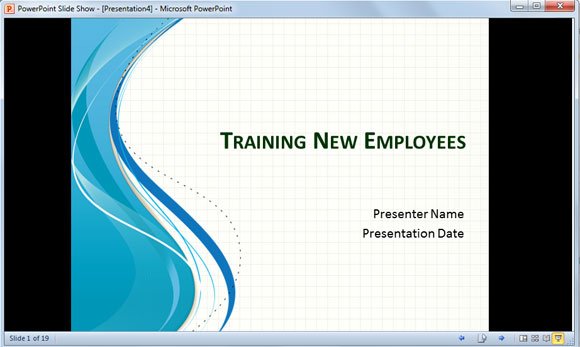 playing powerpoint slideshow in a small window instead of full screen set up powerpoint template