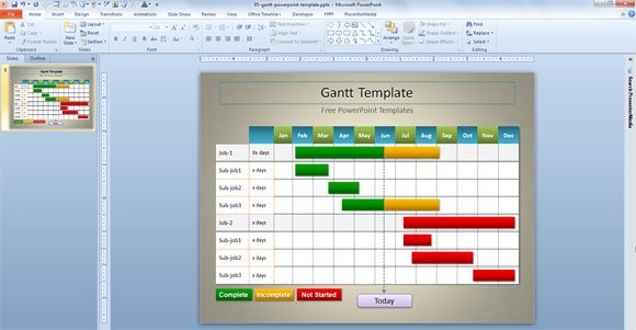 Simple Gantt Chart Powerpoint