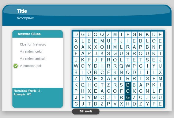 Word Search Game In PowerPoint Using Adobe Presenter 8