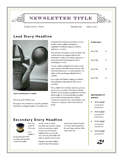 Free Newsletter Template For Word 2007 And Later free-newsletter-template-for-word-2007-and-later