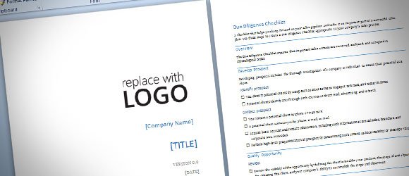due diligence template for word 2013
