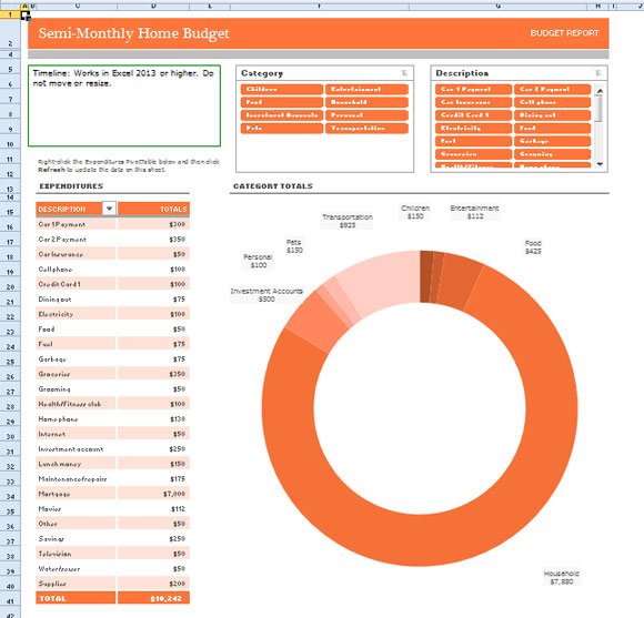free college budget template for excel 2013