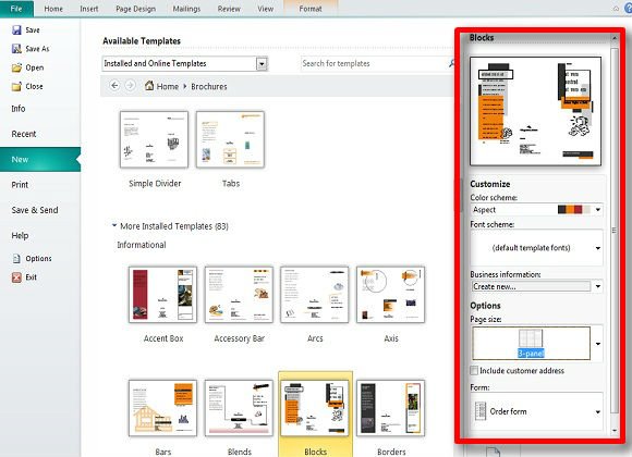 making and publishing brochures with publisher