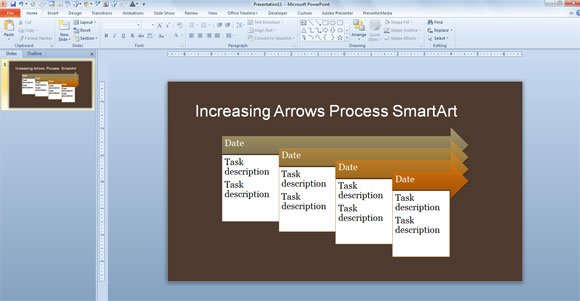 simple process timeline template for powerpoint 2013 smartart timeline