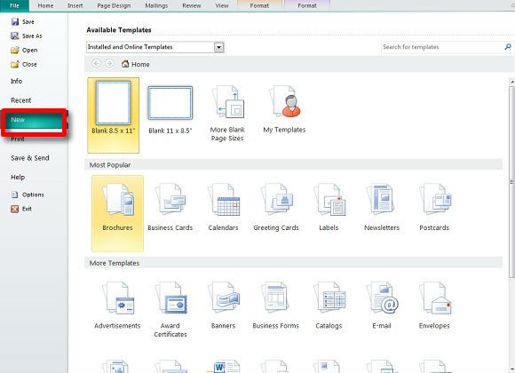 publisher layout and interface