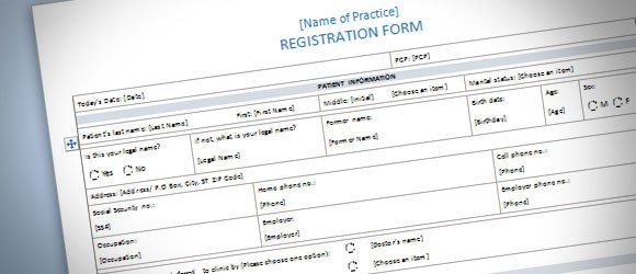 patient registration form template for word 2013