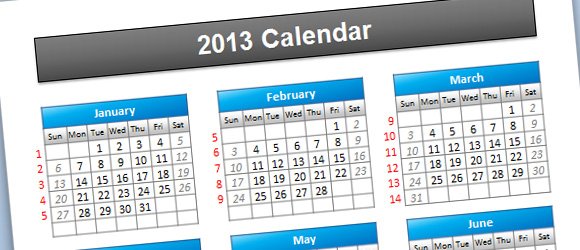 Simple 2013 Calendar PowerPoint Template