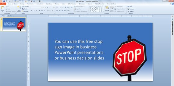free stop sign image for powerpoint presentations