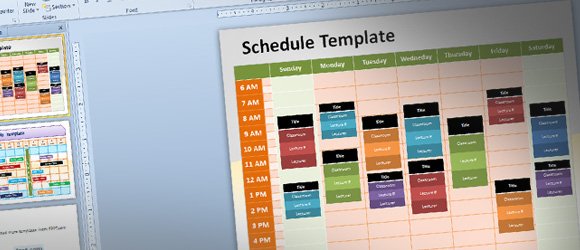 free editable schedule template