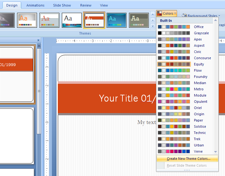 powerpoint on theme