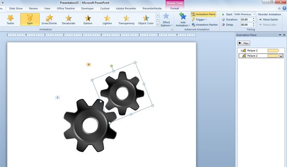 animated cogs in powerpoint 2010 and 2013 powerpoint gears