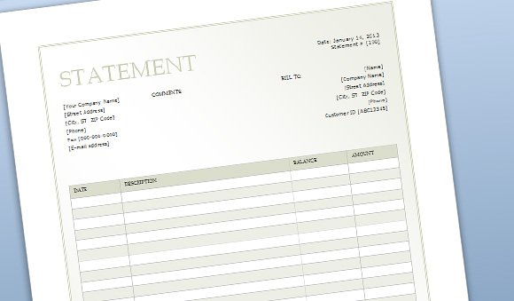 billing sheet template for word invoice statement templates