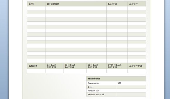billing sheet template for word