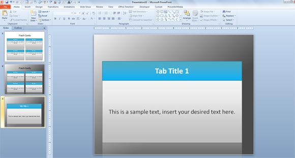 free flash card template for powerpoint