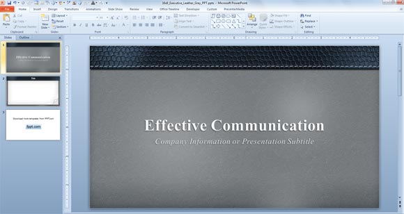 elegant free gray powerpoint template for widescreen presentations
