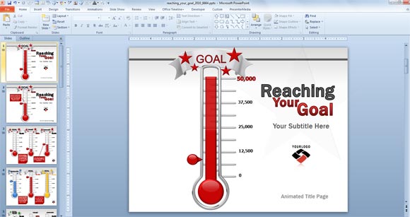 Excel Thermometer Chart Template