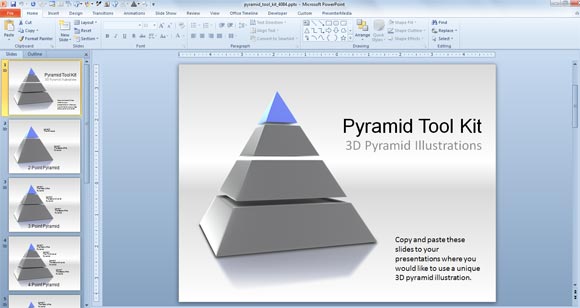 3d pyramid powerpoint templates toolkit