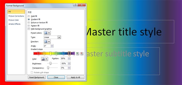how to make a rainbow background as a powerpoint template how to make background for powerpoint