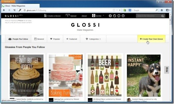 create and share magazines online with glossi