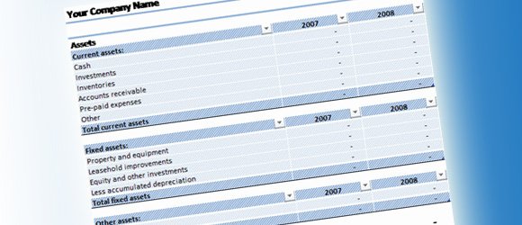 balance sheet template for excel 2007 or later
