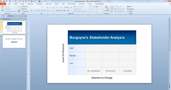 to make a burgoyne's stakeholder analysis in powerpoint 2010 for free to make a burgoyne's stakeholder analysis in powerpoint 2010 for free, Presentation templates