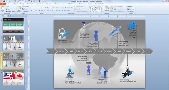 Awesome Timeline Charts Template For PowerPoint Presentations