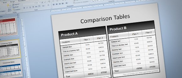 word tables templates