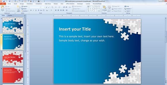  Download  Free  Puzzle Pieces PowerPoint  Template for 