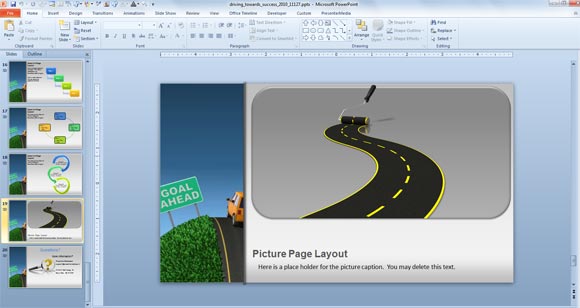 traffic road templates for powerpoint presentations