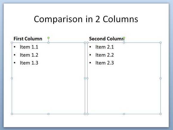 2-columns-slide-layout-in-powerpoint-2010