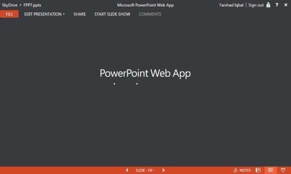 view edit and share presentations online using powerpoint web app