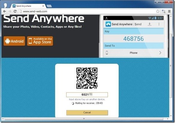 send anywhere files