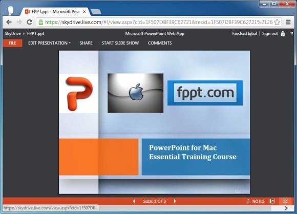 view edit and share presentations online using powerpoint web app