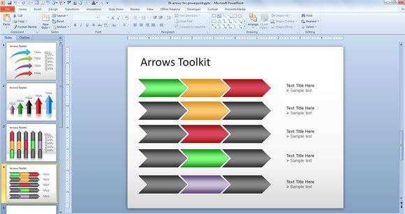 free arrows toolkit for powerpoint presentations powerpoint arrow templates