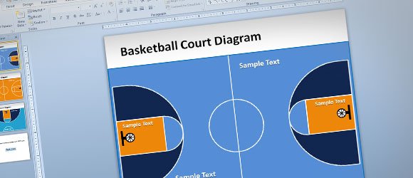 free basketball court powerpoint template