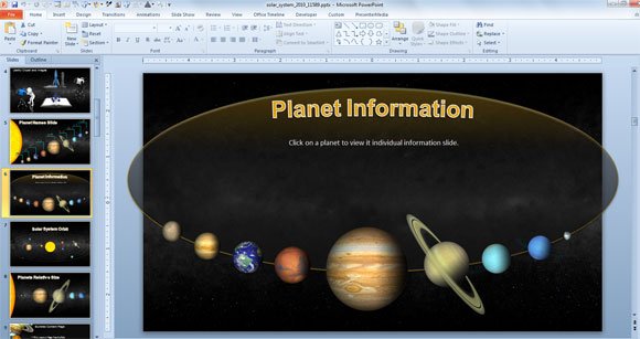 powerpoint presentation planets solar system