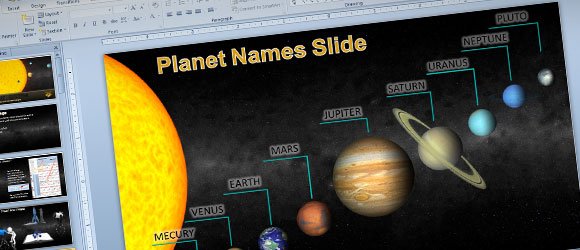 animated solar system powerpoint template for science astronomy