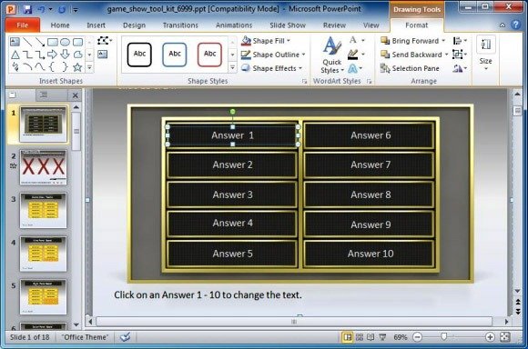 Игра презентация в powerpoint