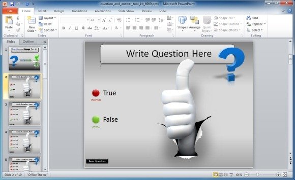 question and answer templates