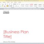 free business plan template for word 2013