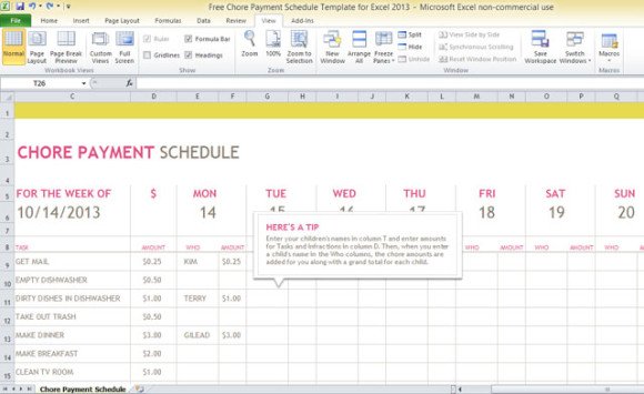 chore templates chore templates