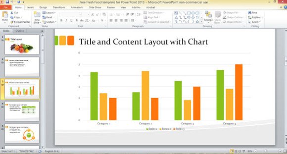 free fresh food template for powerpoint 2013