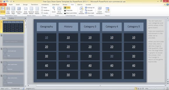 free quiz show game template for powerpoint 2013 quiz show ppt