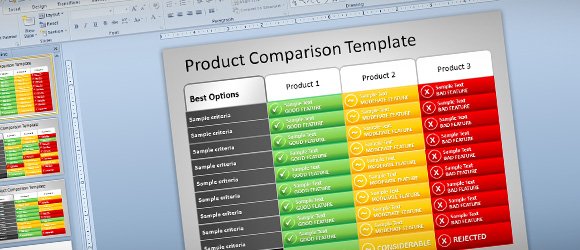free product comparison template for powerpoint presentations