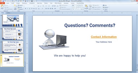 last slide in a powerpoint presentation