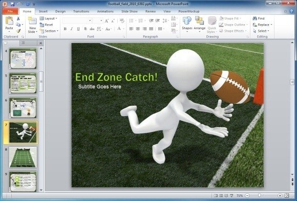 animated football field powerpoint template animated football field powerpoint template, Presentation templates