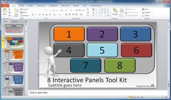 create interactive presentations with 8 interactive panels toolkit